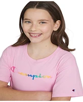 Champion Big Girls Script Logo Meet Greet Crewneck T-shirt