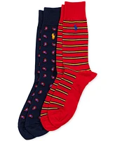 Polo Ralph Lauren Men's 2-Pk. Paisley & Stripes Slack Socks