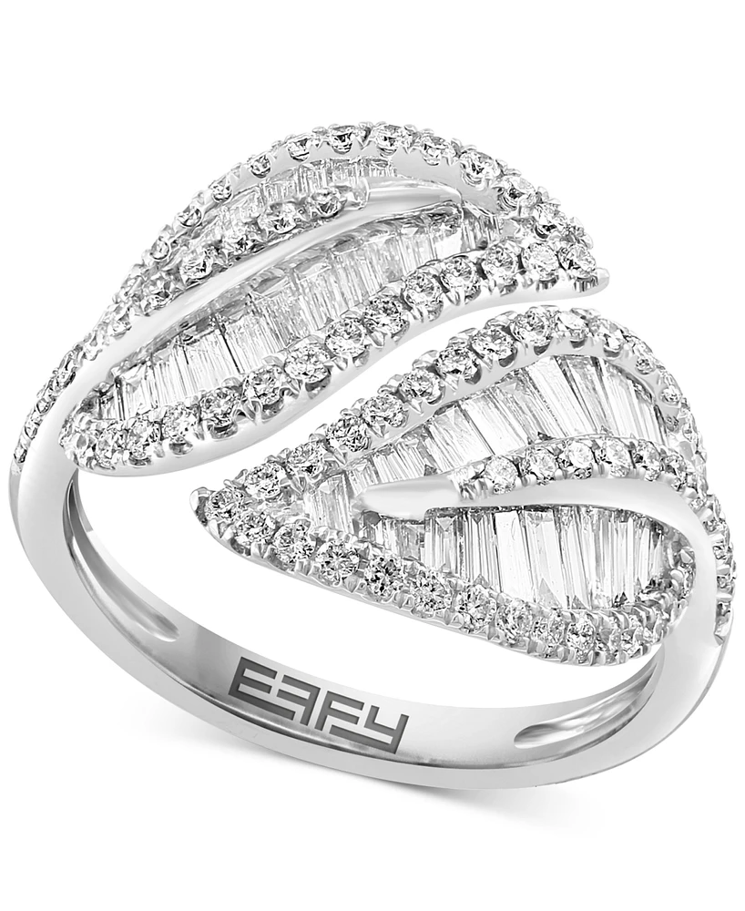 Effy Diamond Leaf Bypass Ring (1-1/10 ct. t.w.) in 14k White Gold