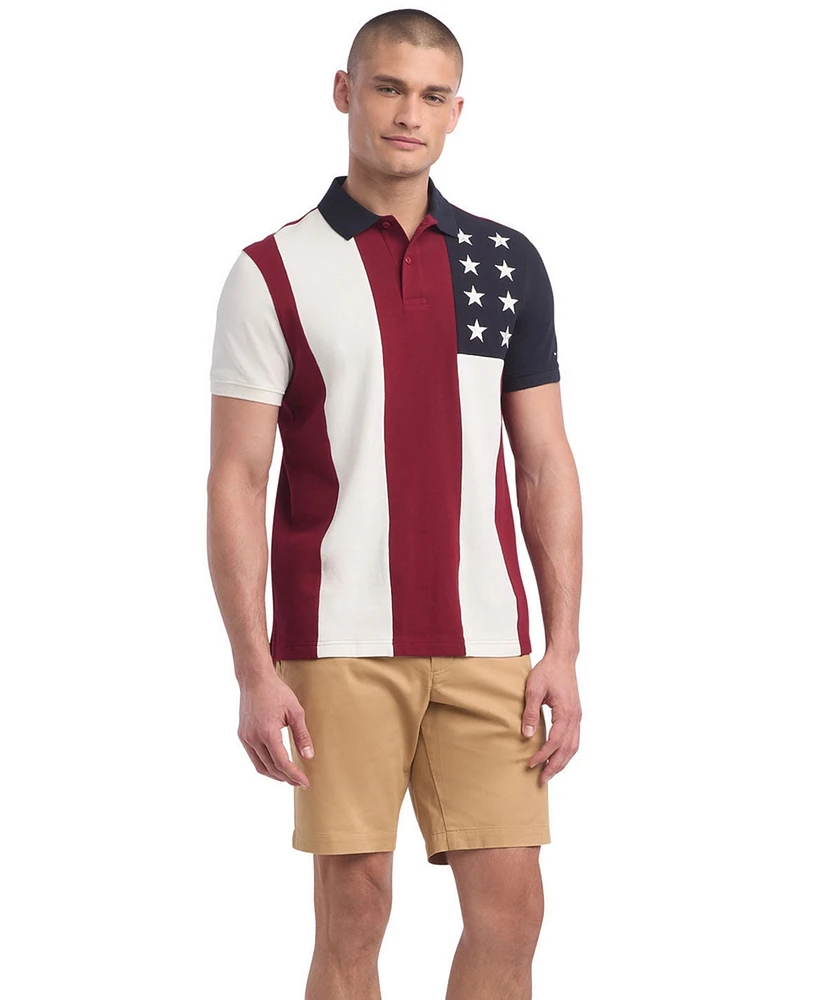 Tommy Hilfiger Men's Americana Flag Polo Shirt