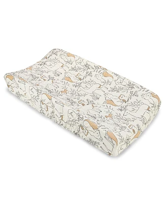 Crane Baby Parker Quilted Change Pad Cover - Leaf