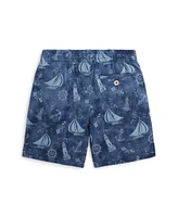 Polo Ralph Lauren Toddler and Little Boy Nautical-Print Cotton Mesh Short