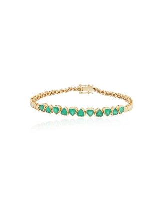 The Lovery Emerald Heart Bracelet