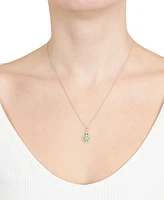 Giani Bernini Crystal Pave Turtle 18" Pendant Necklace in Sterling Silver, Created for Macy's