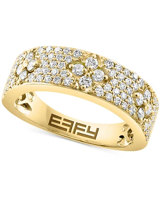 Diamond Floral Pave Band (3/4 ct. t.w.) in 14k Gold