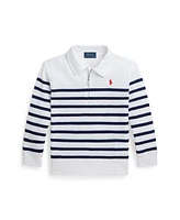 Polo Ralph Lauren Toddler and Little Boy Striped Spa Terry Quarter-Zip Sweatshirt