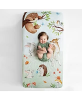 Enchanted Forest Cotton Sateen Fitted Crib Sheet