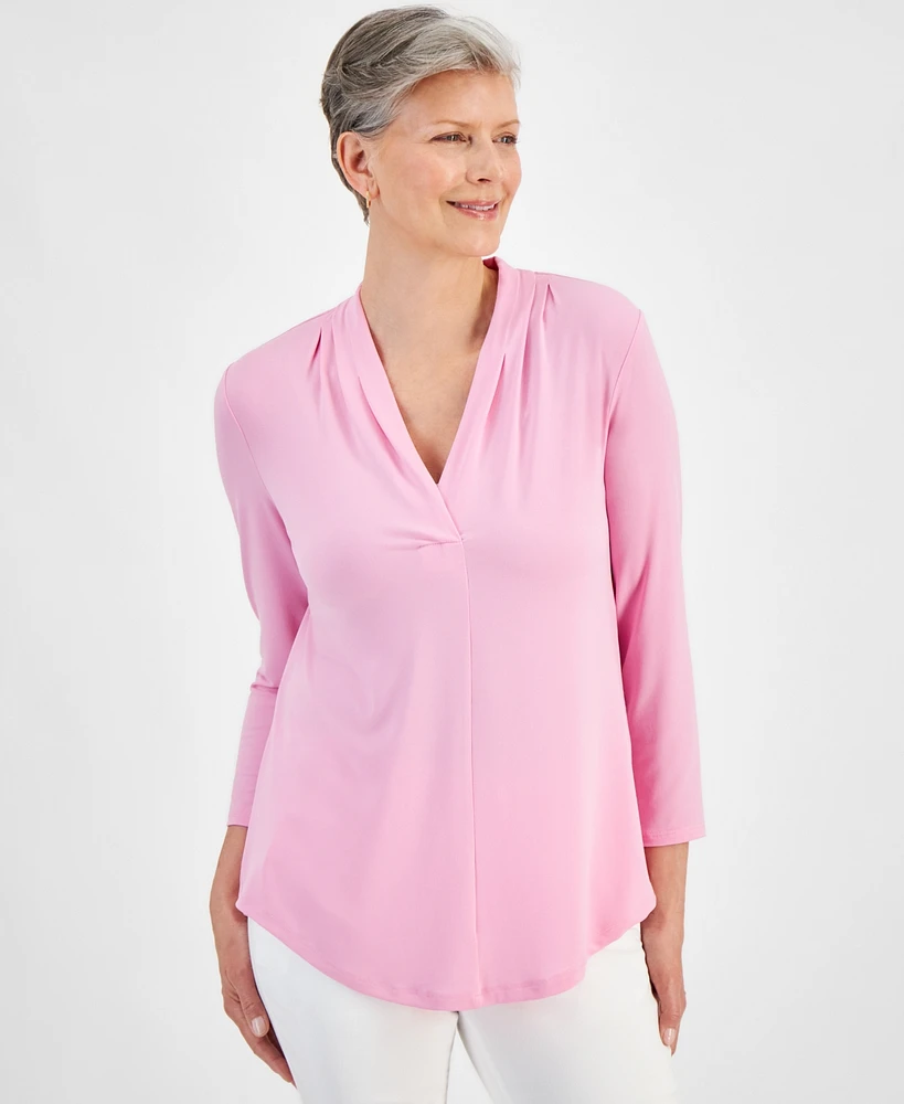 Jm Collection Petite Solid Ity Top, Created for Macy's