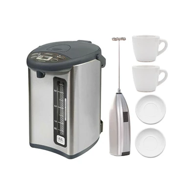 Zojirushi Cd-WHC40 Micom Water Boiler and Warmer (135 oz, Stainless Gray) Bundle