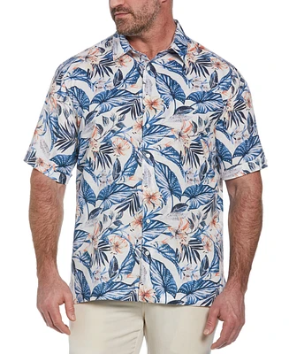 Cubavera Men's Big & Tall Tropical Floral-Print Linen Blend Shirt
