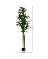 Nearly Natural 9ft. Artificial Dracaena Tree with Real Touch Leaves