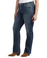 Silver Jeans Co. Plus Elyse Mid Rise Slim Bootcut Luxe Stretch