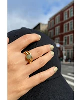 seree Arya — Jade and beaded gold stretch ring