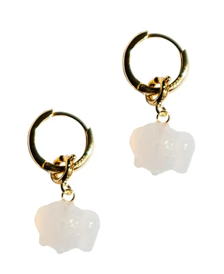 seree Zodiac collection | Aries - Jade stone charm earrings