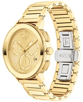 Movado Men's Swiss Chronograph Bold Evolution 2.0 Gold Ion Plated Steel Bracelet Watch 42mm