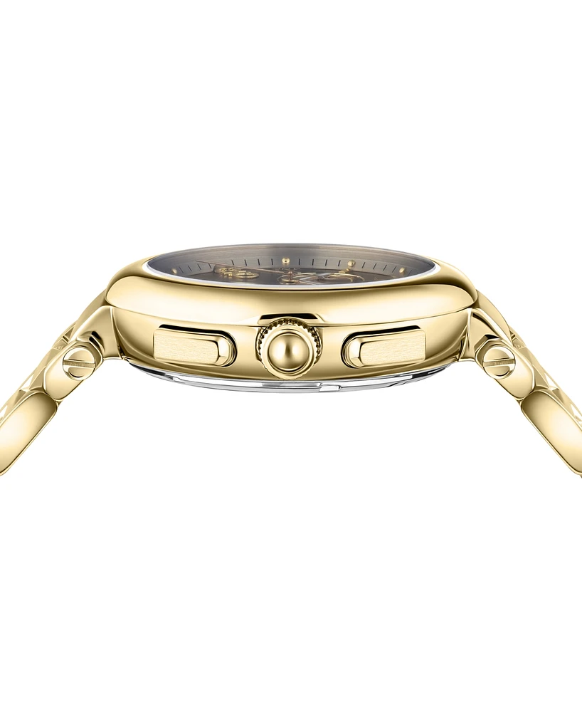 Ferragamo Women's Swiss Chronograph Gold Ion Plated Bracelet Watch 40mm