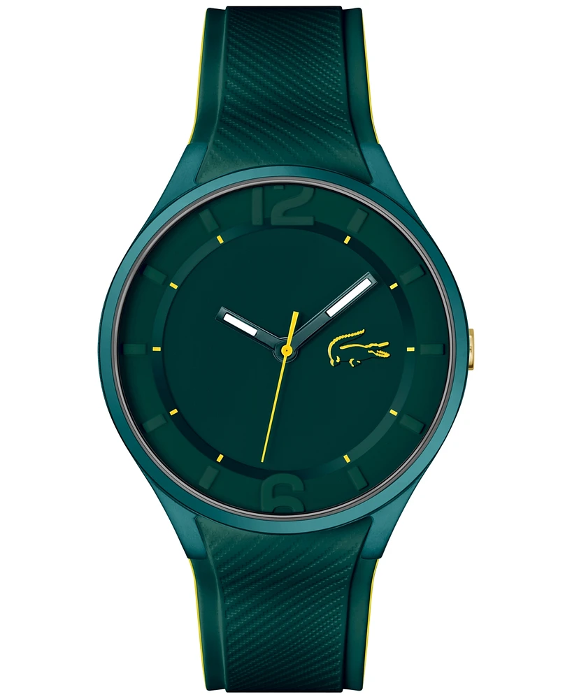 Lacoste Unisex Ollie Green Silicone Strap Watch 44mm