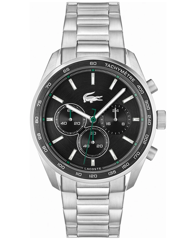 Lacoste Men's Chronograph Boston Stainless Steel Bracelet Watch 44mm