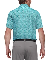 Pga Tour Men's Stretch Moisture-Wicking Floral Golf Polo Shirt