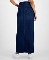 Tinseltown Juniors' Asymmetrical Denim Maxi Skirt