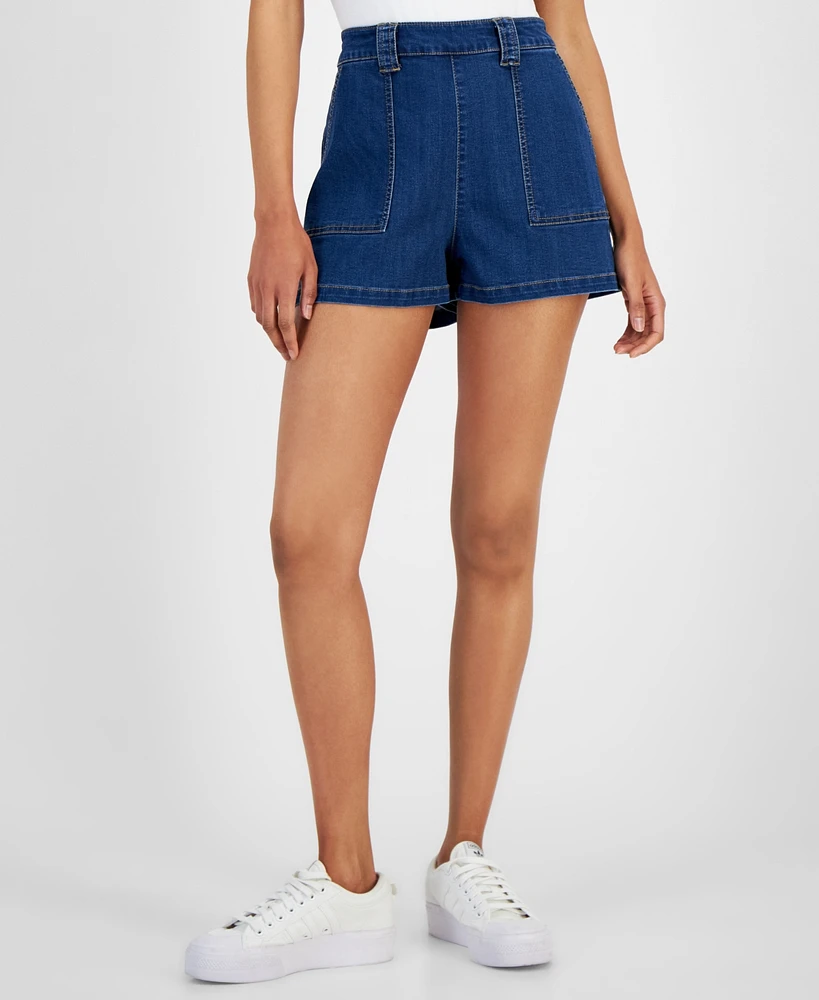 Tinseltown Juniors' High-Rise Pull-On Hot Shorts