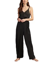 Lucky Brand Women's Pleated Satin Jumpsuit