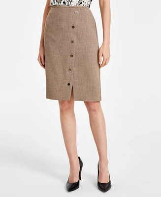 Kasper Women's Snap-Detail Skirt