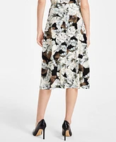 Kasper Women's Printed Flared Midi Skirt