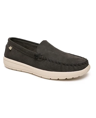 Minnetonka Men's Discover Classic Suede Slip-on Shoes