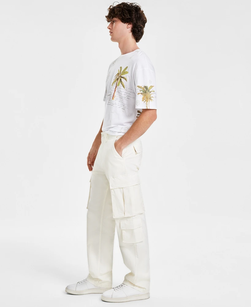 Guess Men's Relaxed-Fit Twill Cargo Pants