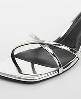 Mango Women's Metallic Strap Sandals