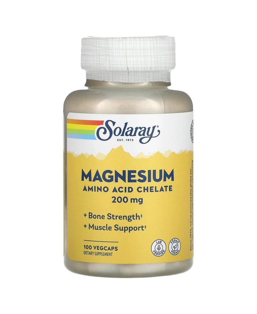 Solaray Magnesium 200 mg - 100 VegCaps - Assorted Pre