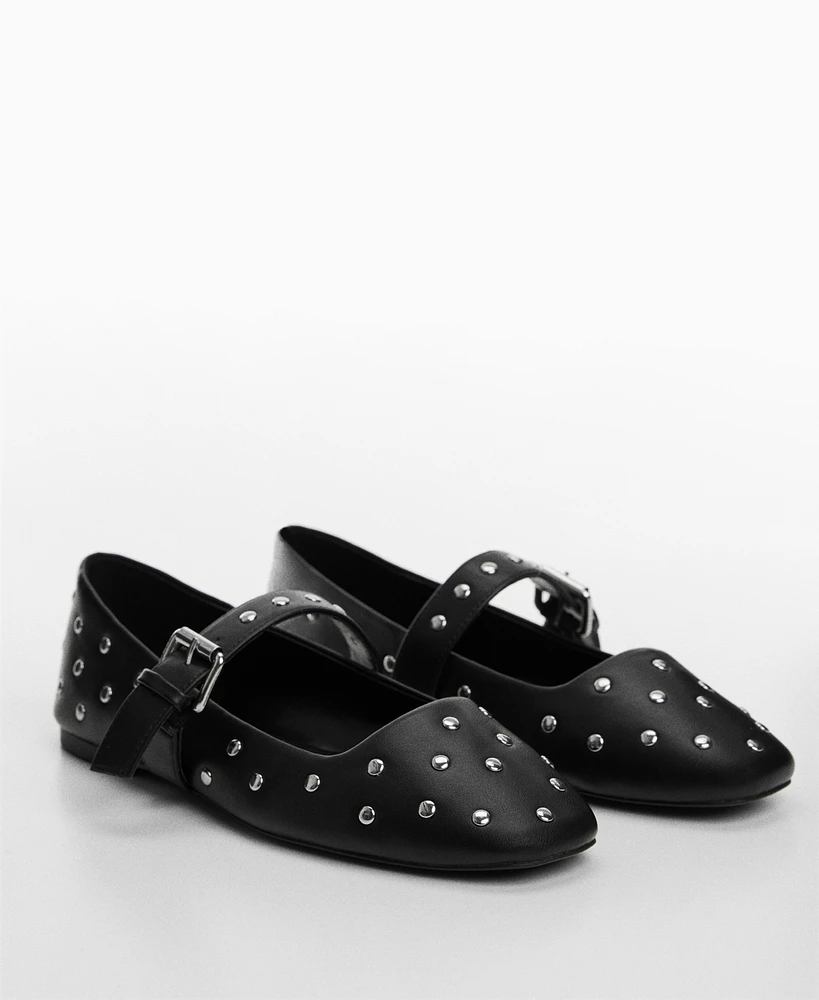 Mango Women's Studded Ballerinas