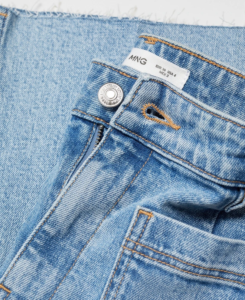 Mango Women's Pocket Detail Flared Jeans