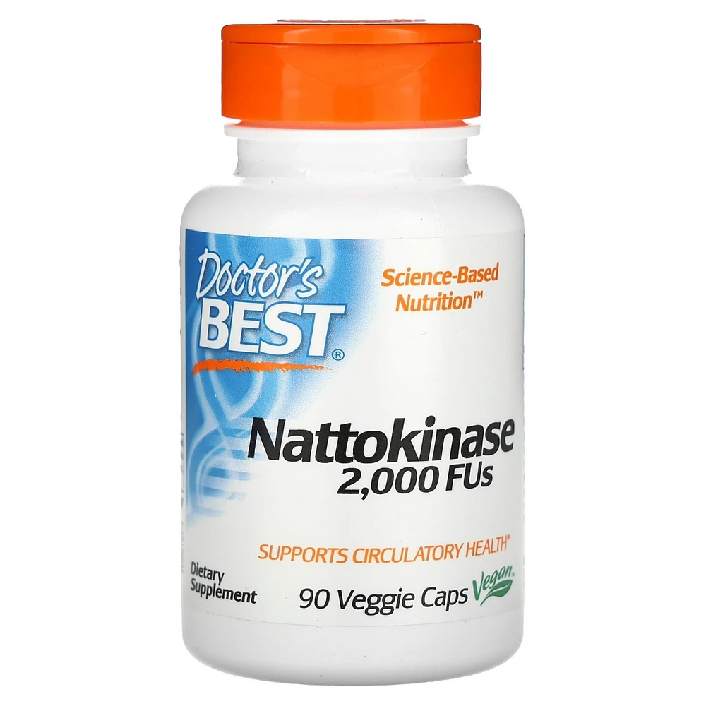 Doctor's Best Nattokinase 2 000 FUs - 90 Veggie Caps - Assorted Pre