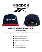 Reebok Men's Logo Embroidered Flat-Brim Snapback Hat