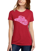 La Pop Art Women's Premium Blend Word Cowgirl Hat T-Shirt