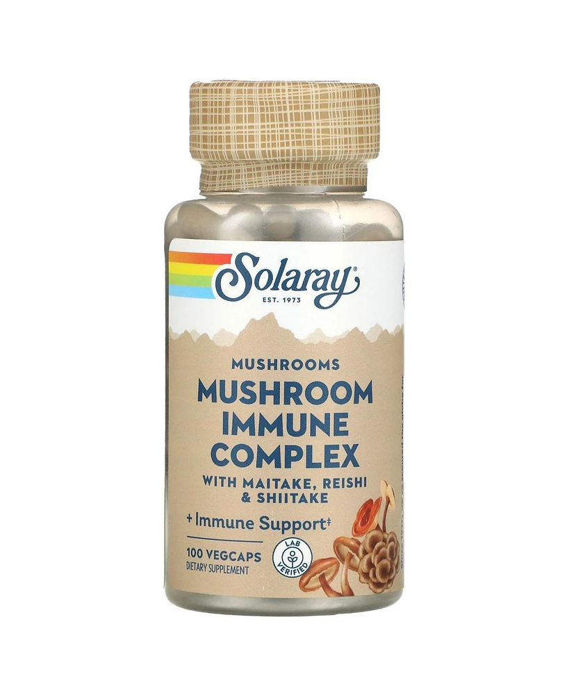 Solaray Mushroom Immune Complex with Maitake Reishi & Shiitake - 100 VegCaps - Assorted Pre