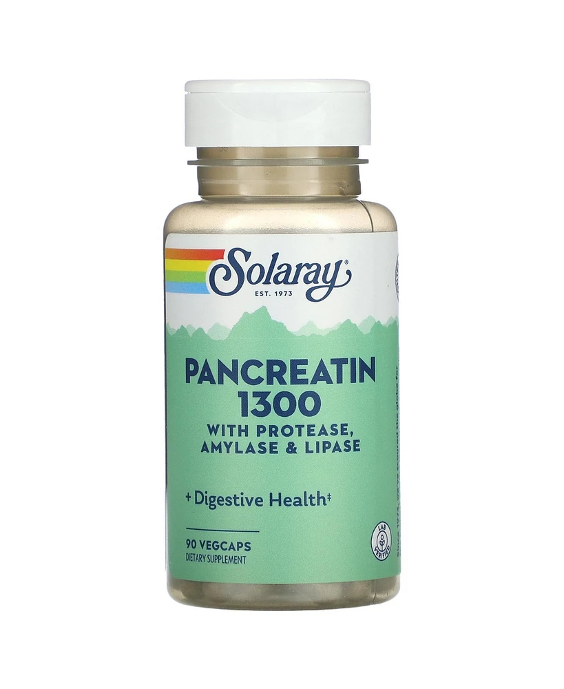 Solaray Pancreatin 1300 - 90 VegCaps - Assorted Pre