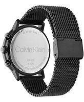 Calvin Klein Men's Gauge Black Stainless Steel Mesh Watch 44mm