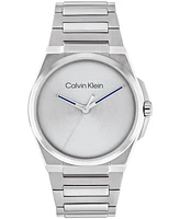 Calvin Klein Men's Meta-Minimal Silver Stainless Steel Watch 41mm