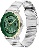 Calvin Klein Men's Iconic Automatic Silver Stainless Steel Mesh Watch 40mm