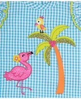 Rare Editions Baby Girl Flamingo Seersucker Short Set