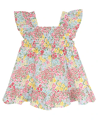 Rare Editions Baby Girl Floral Eyelet Dress