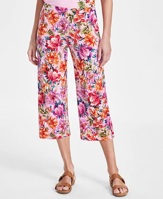 Jm Collection Women's Printed Culotte Pants, Created for Macy's