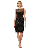 Adrianna Papell Women's Bead-Embellished Sheath Dress