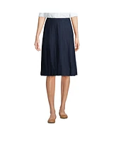 Lands' End Women's Pleated Skirt Below the Knee