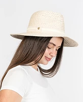 Vince Camuto Straw Panama Hat with Ribbon Trim