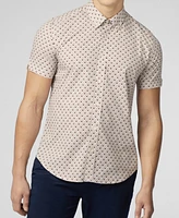 Ben Sherman Men's Block Geo Print Short Sleeve Shirt