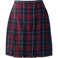 Lands' End Women's School Uniform Plaid Box Pleat Skirt Top of the Knee